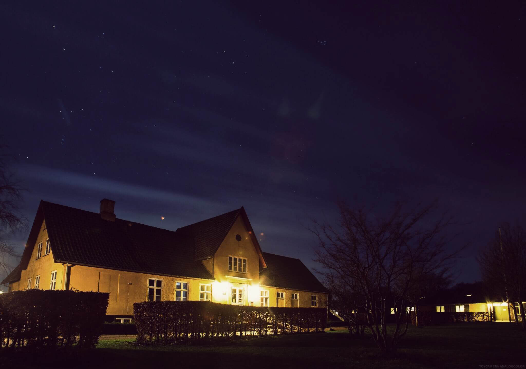 IPC - International People's College facilities at night - a folk high school in Denmark1