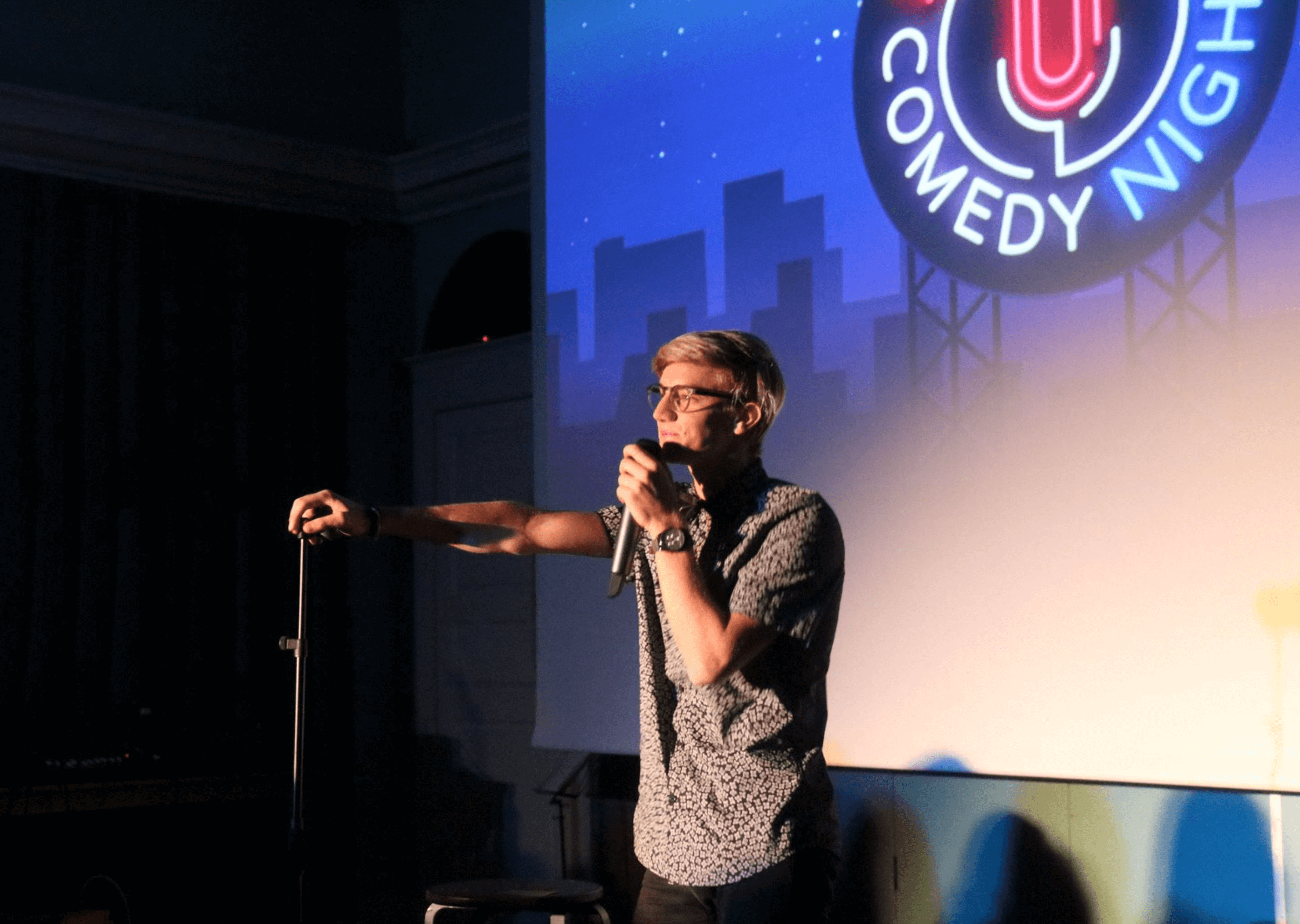 stand up show at folk high school in denmark