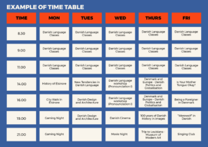 example of timetable_danish course_3