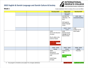 2022 English & Danish Language and Danish Culture & Society 1