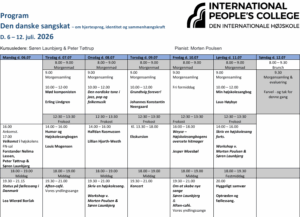Den danske sangskat på Den Internationale Højskole